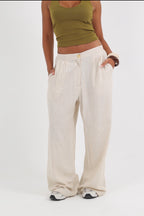 Button Linen Pants
