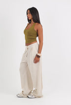 Button Linen Pants