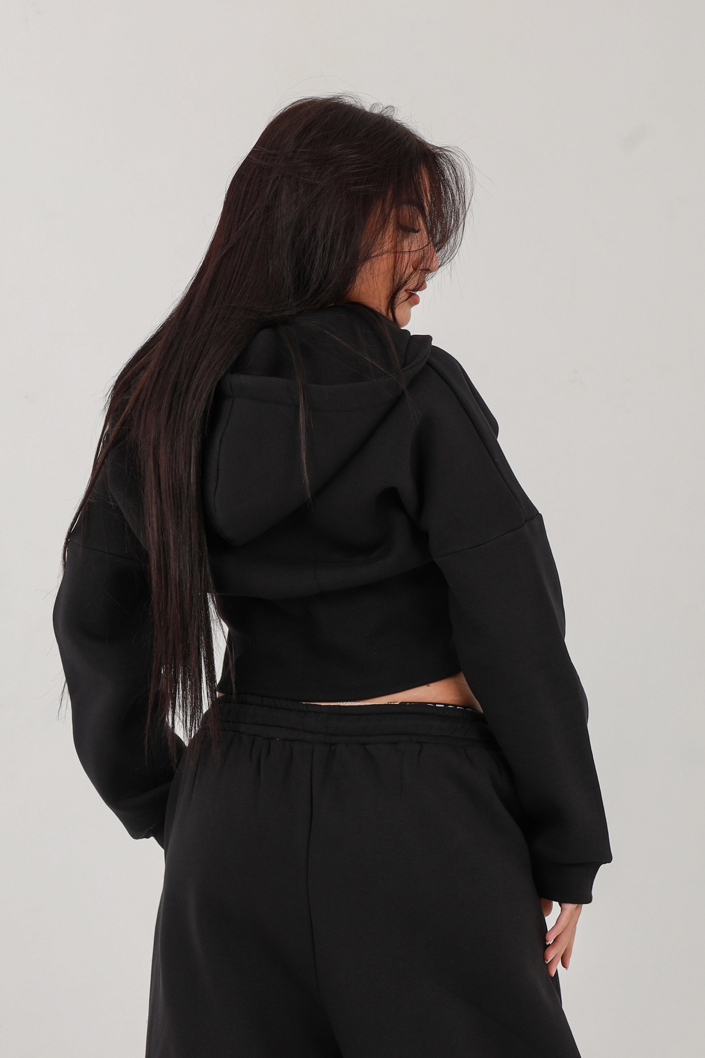 Cropped Zip-Up hoodie