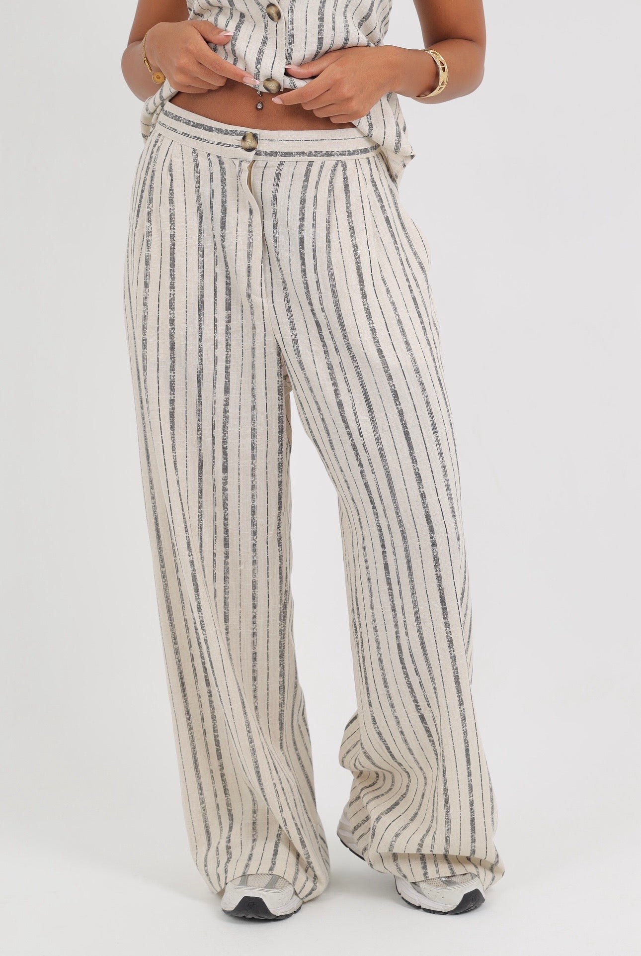 Button Linen Pants