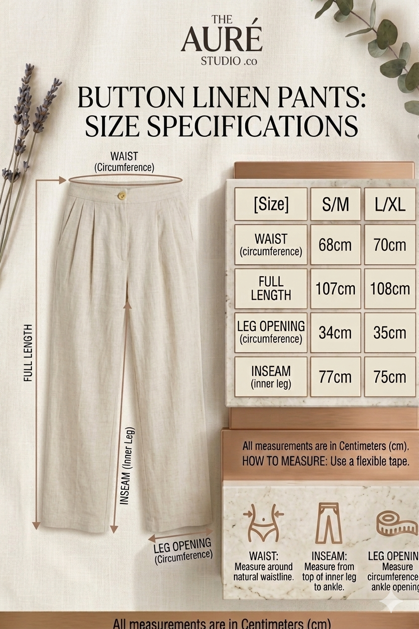 Button Linen Pants
